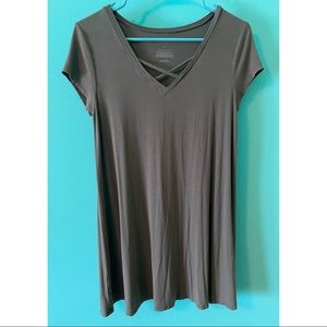 Olive Green T-shirt Dress